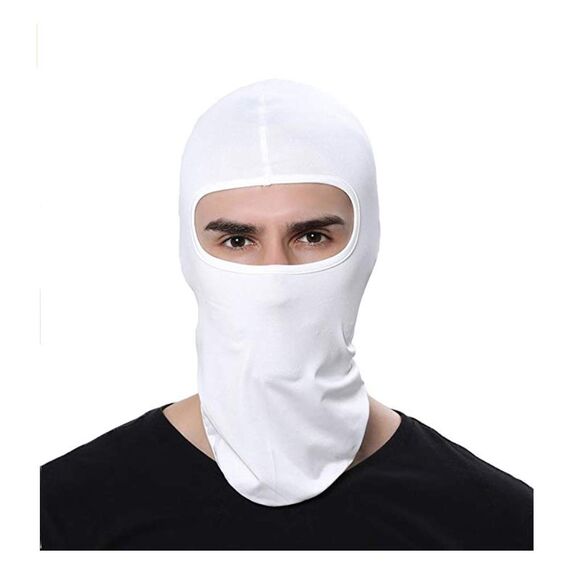 LEAGY 2Pack Candy Color Ultradünne Ski-Gesichtsmaske Ideal unter einem Fahrrad Warme Sturmhaube, Skimütze Sturmhaube Skullies Mützen (Weiß)