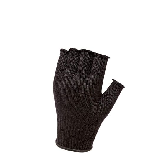 SealSkinz Unisex Solo Nicht Wasserdichter Halbhandschuh ohne Finger aus Merinowolle – Schwarz, Einheitsgröße