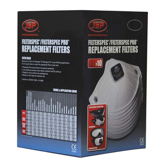 JSP Filterspec®-Ersatzfilter FFP2V - 10er-Pack (ASG02B-101-100)