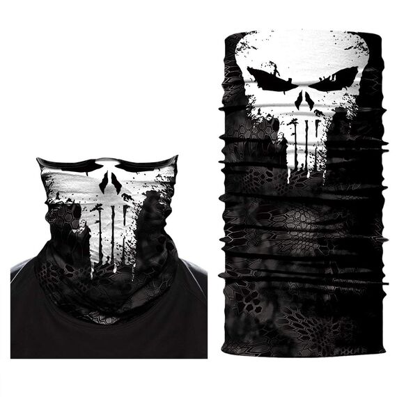 ShopINess Unisex Schlauchschal Halswärmer Neckwarmer Multifunktions schlauchtuch totenkopf für Motorrad Bikes Sport Festival Halloween Karneval Alien