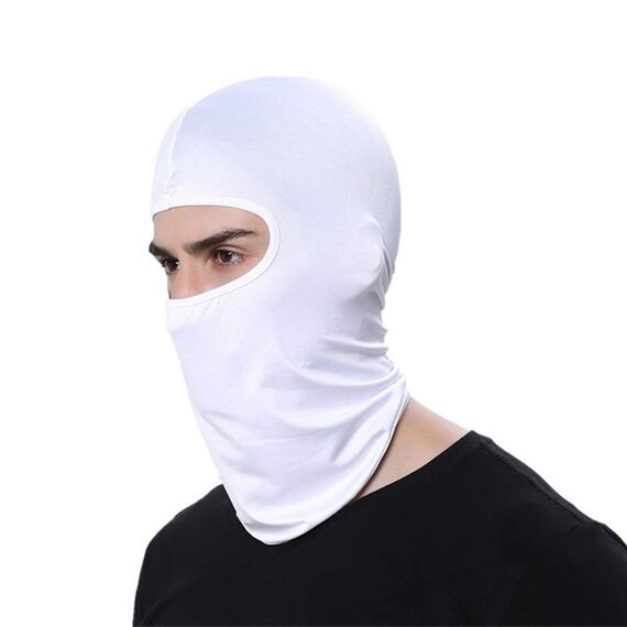 LEAGY 2Pack Candy Color Ultradünne Ski-Gesichtsmaske Ideal unter einem Fahrrad Warme Sturmhaube, Skimütze Sturmhaube Skullies Mützen (Weiß)