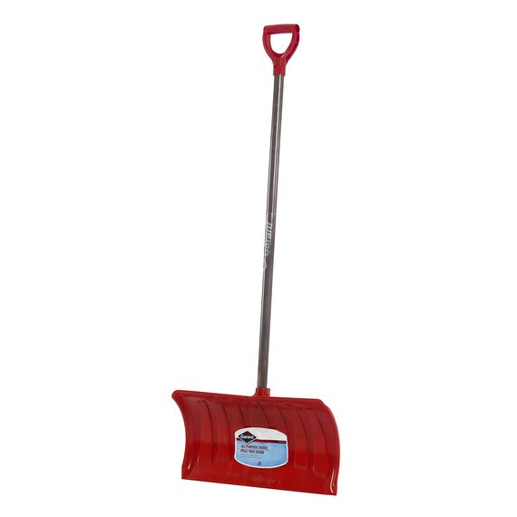 Garant NPP21KD Nordic Schneeschieber, 53,3 cm, Poly-Klingen, Hartholzgriff, Rot