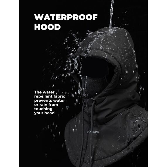 ROCKBROS Sturmhaube Motorrad, Balaclava Skimaske Herren Damen, Full Face Gesichtsmaske, Wintermütze & Halswärmer, Warm, Wasserabweisendem, Atmungsaktiv für Radfahren, Skifahren, Snowboarden