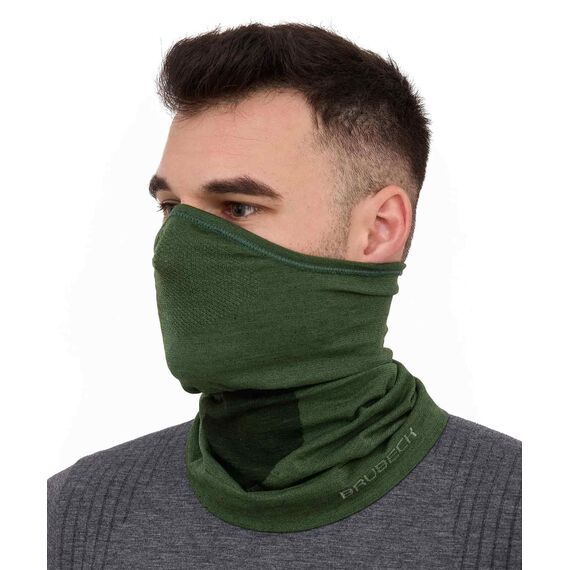 BRUBECK M-Pro Halbe Sturmhaube Merinowolle | Unisex | Klimaregulierend | 42% Merinowolle | schwarz | Größen: S-M