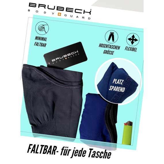 BRUBECK M-Pro Halbe Sturmhaube Merinowolle | Unisex | Klimaregulierend | 42% Merinowolle | grün | Größen: S-M