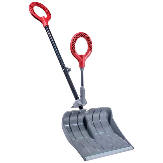 Radius Garden 90111 Schneeschaufel, 45,7 cm, Poly-Material, leicht, mit rückensparendem Vordergriff, Grau