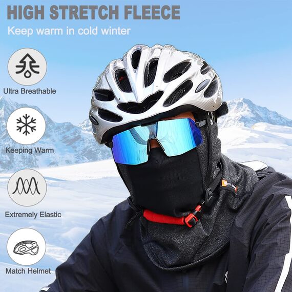 VDYXEW Sturmhaube Winter Skimaske Herren und Damen, Winddichte Thermo Balaclava Gesichtshaube für Outdoor Sports Radfahren, Skifahren, Motorrad, Fahrrad (Grau)