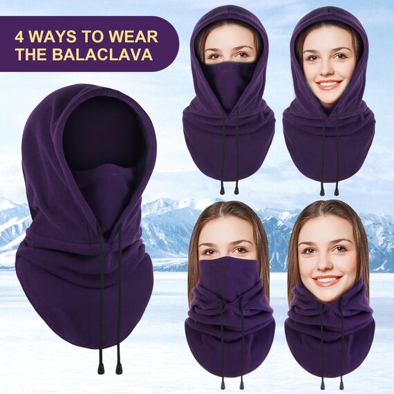 FEIKELUN Sturmhaube Ski Maske Schlauchschal Thermo Sturmhauben für Männer Winter Halswärmer Frauen Schlauchschals Winddichtes Fleece Kapuze Gesichtsschutz Hut Halsbinde für Motorradfahren Angeln