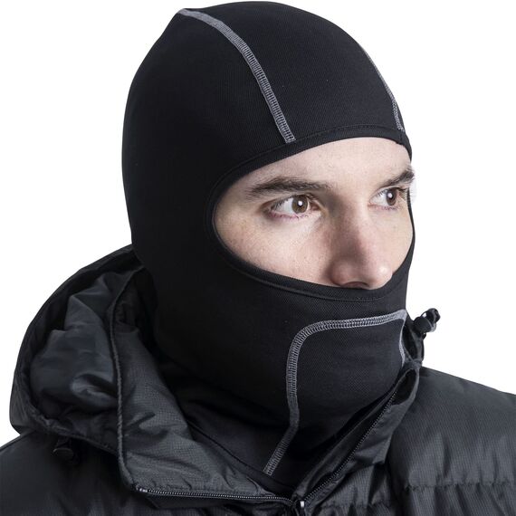 Trespass Moulder, Black, Balaklava / Sturmmaske / Sturmhaube / Kopfhaube / Gesichtsmaske für Erwachsene / Unisex / Damen und Herren, Schwarz