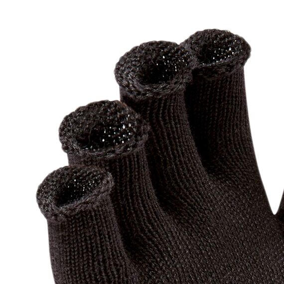 SealSkinz Unisex Solo Nicht Wasserdichter Halbhandschuh ohne Finger aus Merinowolle – Schwarz, Einheitsgröße