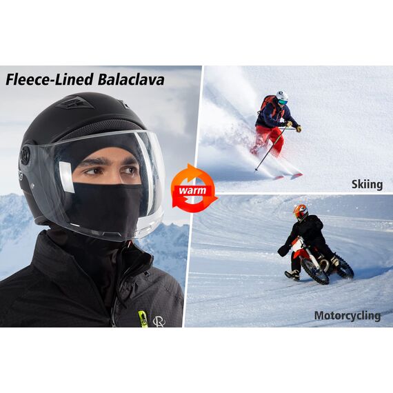 ROTTO (3 Pack Sturmhaube Skimaske Balaclava Gesichtshaube für Fahrrad Motorrad Unisex