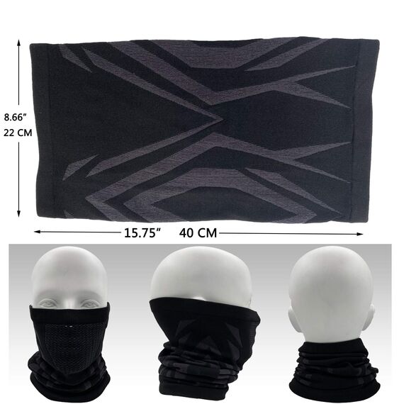 ehsbuy Schlauchschal Herren Damen Ski Halstuch Halswärmer Winter Halstuch Loop Schal Herren Neckwarmer mit Mund Atmungsaktiv für Skifahren Motorrad Sport