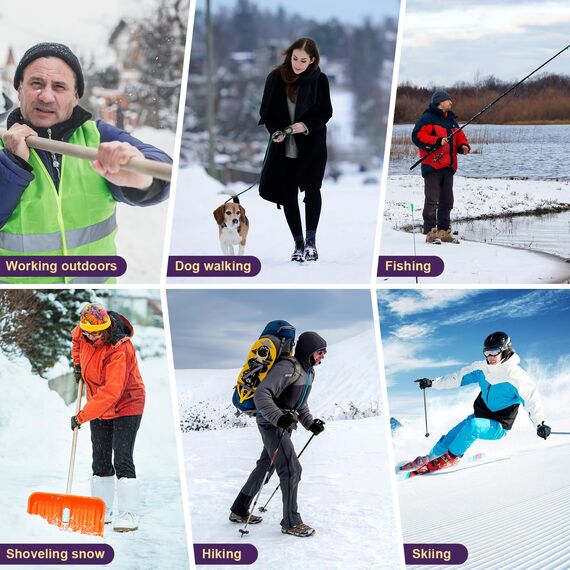 FEIKELUN Sturmhaube Ski Maske Schlauchschal Thermo Sturmhauben für Männer Winter Halswärmer Frauen Schlauchschals Winddichtes Fleece Kapuze Gesichtsschutz Hut Halsbinde für Motorradfahren Angeln