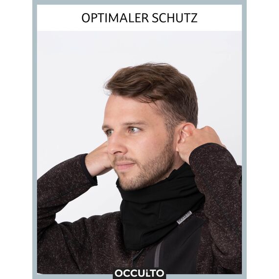 Occulto Herren & Damen Sturmhaube Motorrad (Modell: Helge) Schwarz