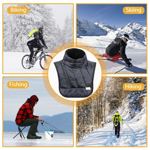 Divove Halswärmer Motorrad, Motorrad Nackenwärmer, Winddichter und Wasserdichter Nackenwärmer Schulterwärmer, Winter Warmer Schal, Winter Essentials für Outdoor, Radfahren, Skifahren