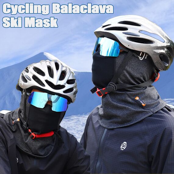 VDYXEW Sturmhaube Winter Skimaske Herren und Damen, Winddichte Thermo Balaclava Gesichtshaube für Outdoor Sports Radfahren, Skifahren, Motorrad, Fahrrad (Grau)