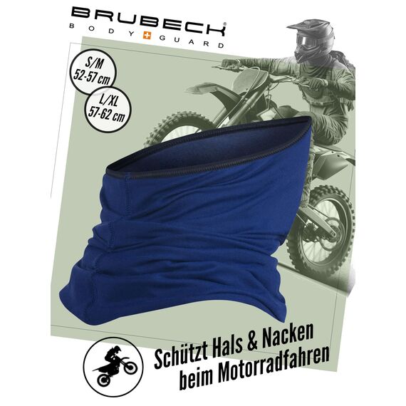 BRUBECK X-PRO Halbe Sturmhaube Merinowolle | Unisex | Klimaregulierend | 42% Merinowolle | Dunkelblau | Größen: S-M