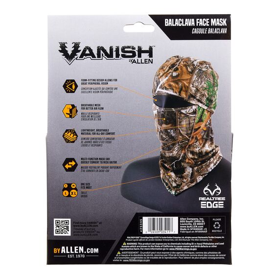 Allen Balaclava Gesichtsmaske mit Netz – Realtree Edge