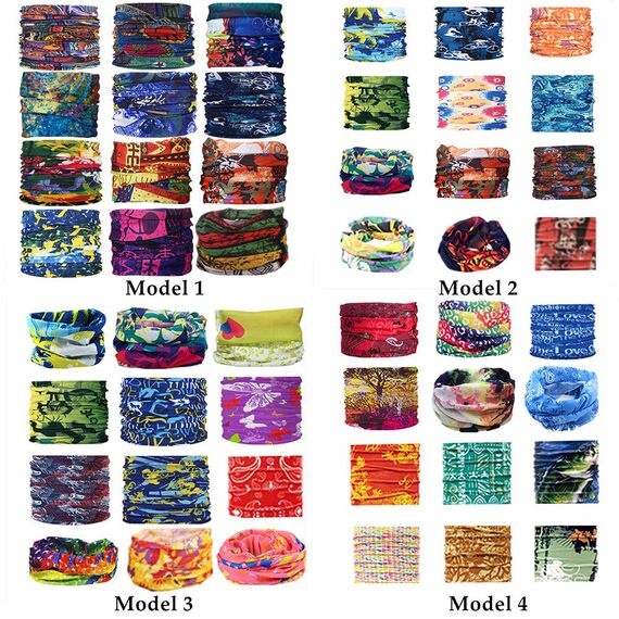 GUIFIER 12 Stück Multifunktionstuch Kopftuch Bandanas Nahtloses Stirnband Schlauchtuch Halstuch, Multifunktionale Kopfbedeckung Magischer Turban für Reiten,Motorrad,Wandern,Angeln Outdoor-Aktivitäten