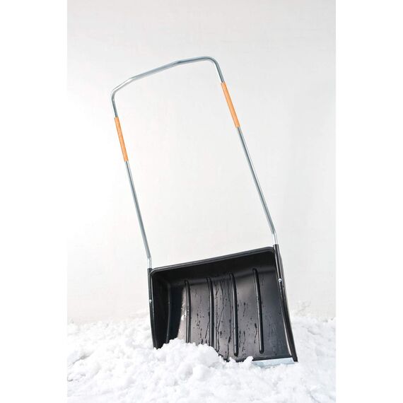 Fiskars Schneewanne für große Flächen, Blattbreite: 74 cm, Kunststoff-Blatt/Aluminium-Stiel, Schwarz/Orange, SnowXpert, 1003470
