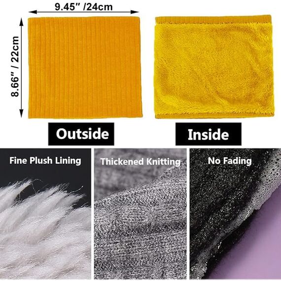 ehsbuy Schlauchschal Herren Damen Winter Ski Winddicht Warm Fleece Loop Schal Halswärmer Halstuch Snood Maske für Skifahren Motorrad Laufen Fahrrad