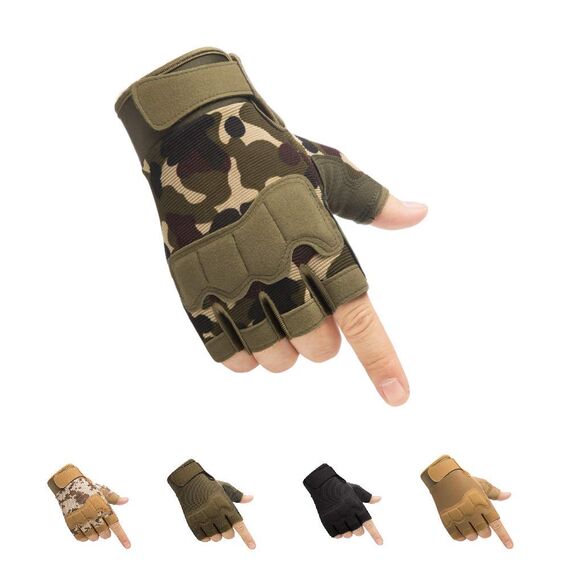 HYCOPROT Halbfinger Handschuhe Outdoor Motorrad Leichte Atmungsaktive Sporthandschuhe für Fahrrad Wandern Felsklettern