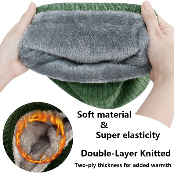 ehsbuy Schlauchschal Herren Damen Winter Ski Winddicht Warm Fleece Loop Schal Halswärmer Halstuch Snood Maske für Skifahren Motorrad Laufen Fahrrad