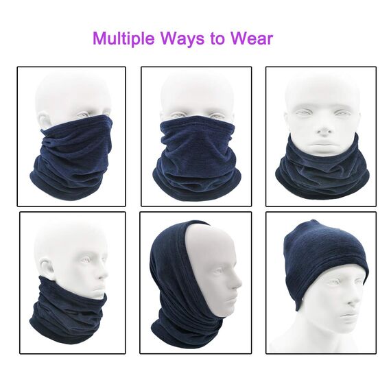 ehsbuy Schlauchschal Herren Damen Winter Ski Winddicht Warm Fleece Loop Schal Halswärmer Halstuch Snood Maske für Skifahren Motorrad Laufen Fahrrad