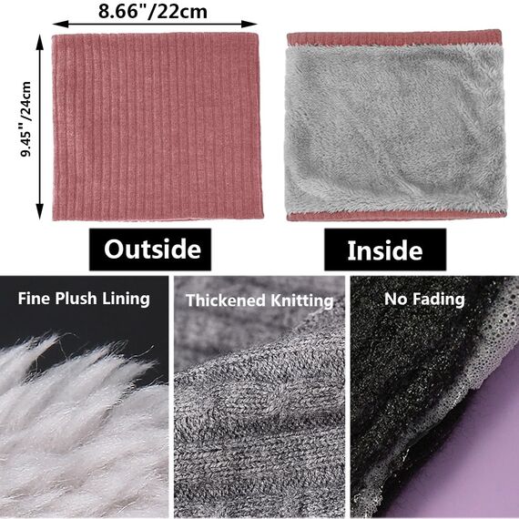 ehsbuy Schlauchschal Herren Damen Winter Ski Winddicht Warm Fleece Loop Schal Halswärmer Halstuch Snood Maske für Skifahren Motorrad Laufen Fahrrad