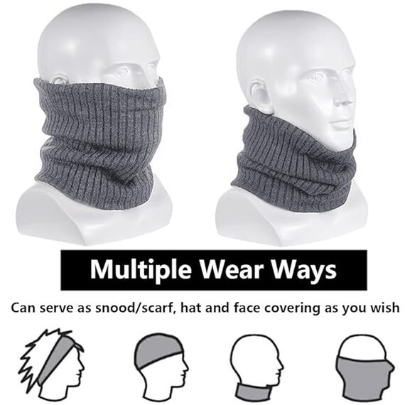 ehsbuy Schlauchschal Herren Damen Winter Ski Winddicht Warm Fleece Loop Schal Halswärmer Halstuch Snood Maske für Skifahren Motorrad Laufen Fahrrad