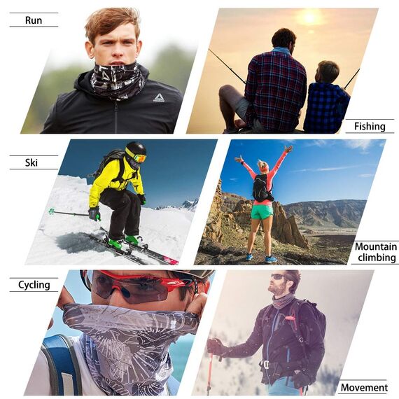 GUIFIER 6 Stück Nahtlose Bandanas Gesicht Maske Stirnband Schal Tücher,Multifunktionale Kopfbedeckung,Headwrap Bandana Kopftuch Wickeln Haarband,Schaltuch Bandana Maske Halstuch Kopftuch UV Widerstand