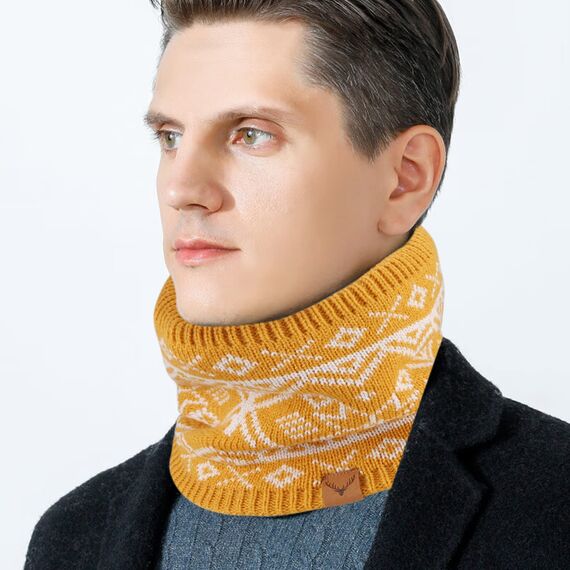 NEOLA Winter-Halswärmer – Thermo-Strickschals, winddicht, mit Fleece gefüttert, runder Schal, weicher, warmer Halswärmer, Geschenke für Herren, Radfahren, Skifahren, Motorradfahren