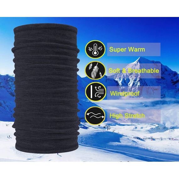 ehsbuy Schlauchschal Herren Damen Winter Ski Winddicht Warm Fleece Loop Schal Halswärmer Halstuch Snood Maske für Skifahren Motorrad Laufen Fahrrad
