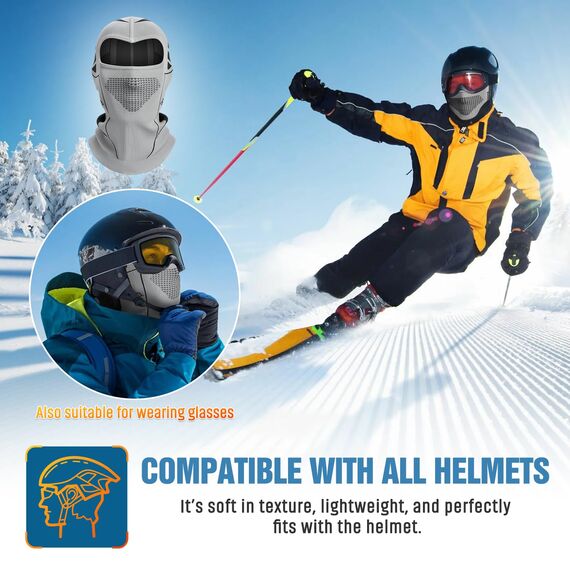 WACCET Sturmhaube Motorrad, Sturmhaube Fahrrad Winter Sturmmaske Warm Winddicht Multifunktions Gesichtsmaske Balaclava Atmungsaktive Skimaske für Herren und Damen Skifahren, Radfahren, Motorrad