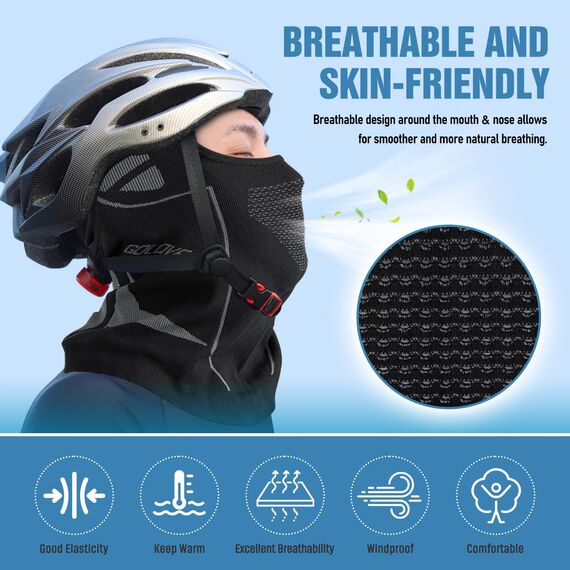 WACCET Sturmhaube Motorrad, Sturmhaube Fahrrad Winter Sturmmaske Warm Winddicht Multifunktions Gesichtsmaske Balaclava Atmungsaktive Skimaske für Herren und Damen Skifahren, Radfahren, Motorrad