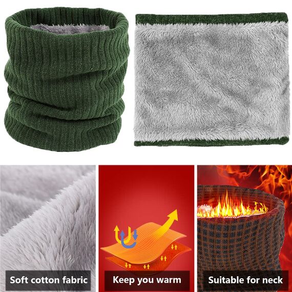 ehsbuy Schlauchschal Herren Damen Winter Ski Winddicht Warm Fleece Loop Schal Halswärmer Halstuch Snood Maske für Skifahren Motorrad Laufen Fahrrad