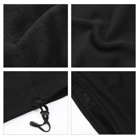 TAGVO Thermo Fleece Halswärmer, Winter Fleece Futter Nackenwärmer Schal, Elastische Halsmanschette, Winddichter Ski Halswärmer, Sturmhaubenmaske für Damen und Herren - Universalgröße