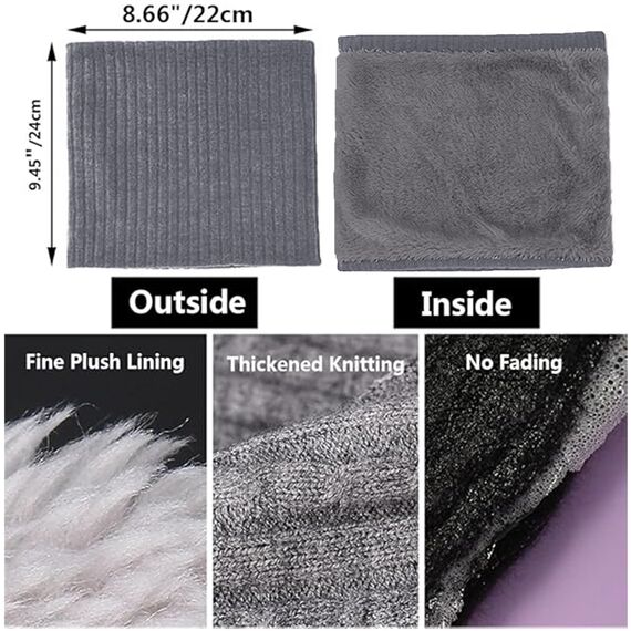 ehsbuy Schlauchschal Herren Damen Winter Ski Winddicht Warm Fleece Loop Schal Halswärmer Halstuch Snood Maske für Skifahren Motorrad Laufen Fahrrad