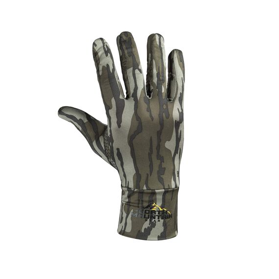 North Mountain Gear Mossy Oak Bottomland Jagdhandschuhe, Stretch-Passform, leicht, Camouflage-Handschuhfutter