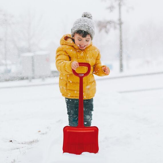 Snow Play Schneeschaufel Tally 70 cm - schlagzäher Kunststoff, Kunststoffstiel mit handlichem D-Griff, Verstärkungsrippen im Schaufelblatt für maximale Festigkeit