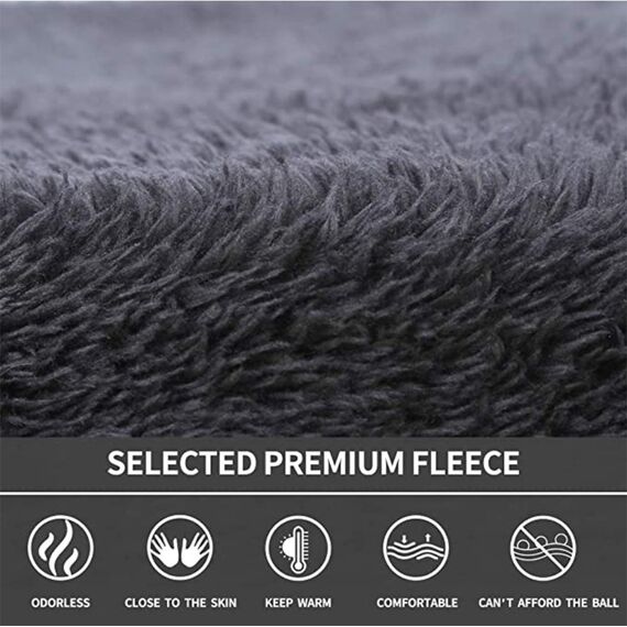 JOGVELO Halswärmer Fleece Nackenwärmer Winddicht Schal Damen Herren Winter Halstuch für Motorrad Fahrrad Ski Schlauchschal (Schwarz&Grau)