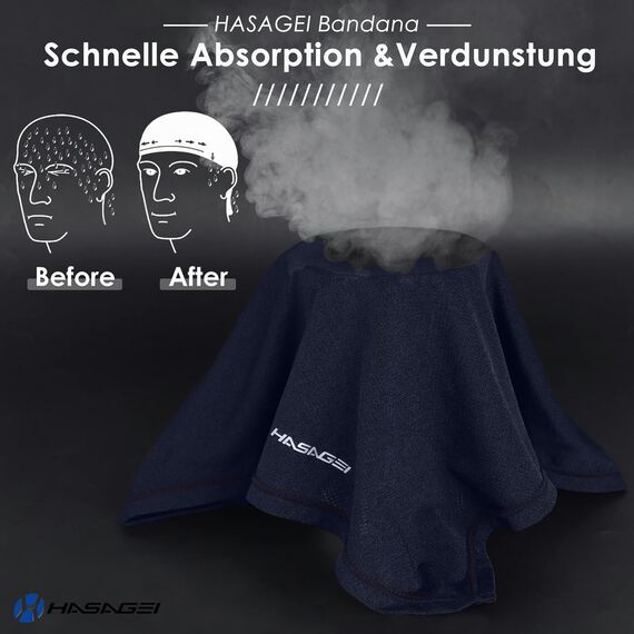 HASAGEI Bandana Atmungsaktiv Kopftuch Face Schnell Trocknend Durag Elastisch Herren Halstuch Sport