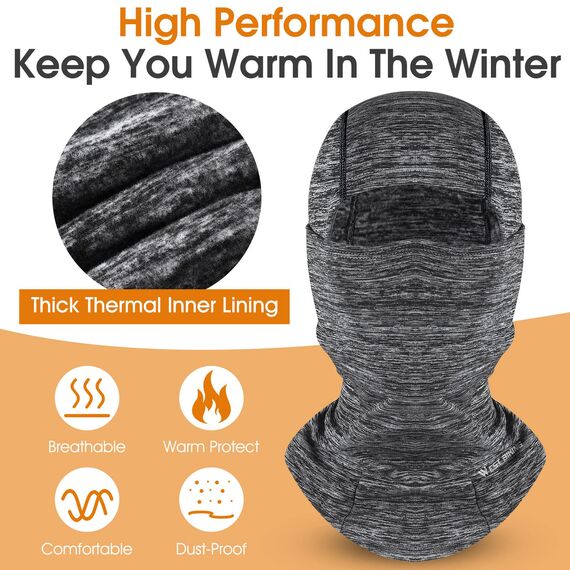 WESTGIRL Sturmhaube Winter Skimaske, Winddichte warme Gesichtsmaske für Männer Frauen, Kaltes Wetter Thermal Fleece Outdoor Sports Schutzausrüstung für Radfahren, Skifahren, Snowboarden