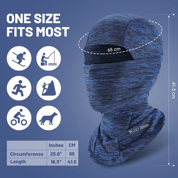 CYCLESPEED Sturmhaube Skimaske Herren Damen Winddichte Atmungsaktiv Warme Gesichtsmaske Sturmmaske Balaclava Winter Maske, Fahrrad Motorrad Thermo Fleece Gesichtshaube