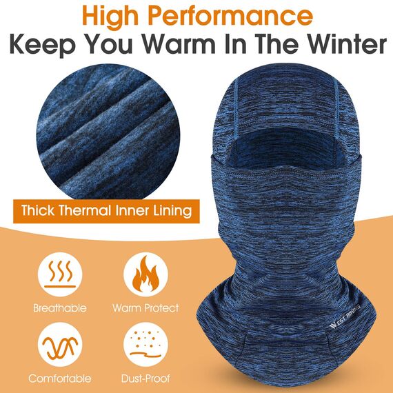 WESTGIRL Sturmhaube Winter Skimaske, Winddichte warme Gesichtsmaske für Männer Frauen, Kaltes Wetter Thermal Fleece Outdoor Sports Schutzausrüstung für Radfahren, Skifahren, Snowboarden