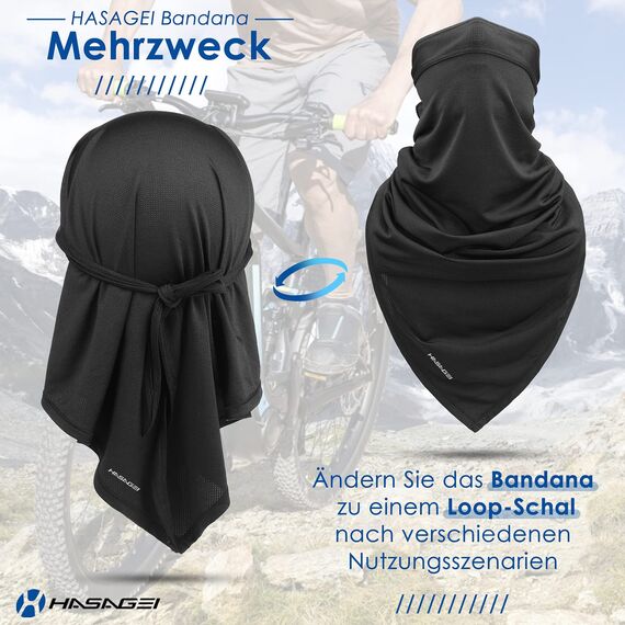 HASAGEI Bandana Atmungsaktiv Kopftuch Schnell Trocknend Durag Elastisch Herren Halstuch Sport