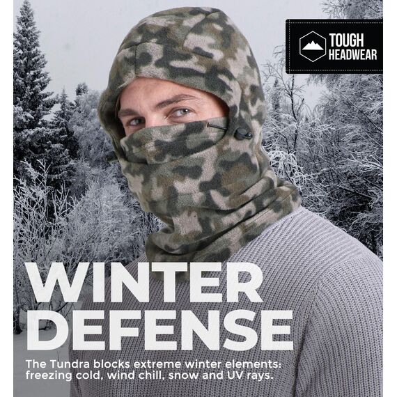 Tough Headwear Winter Balaclava Kapuzenschal - Sturmhaube aus Polarfleece - Extra warme Schalmütze für Damen und Herren - Ski Maske Männer Frauen