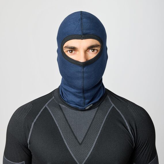 Ladeheid Sturmhaube Winter Skimaske für Herren und Damen Silverplus Thermoaktiv Balaclava Komfort Ideal für Ski Sturmmaske Motorrad Fahrrad LA-127 (Dunkelblau, M/L)