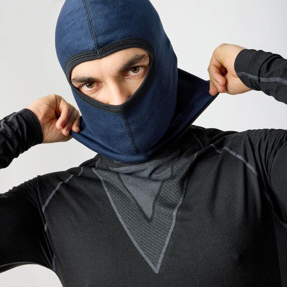 Ladeheid Sturmhaube Winter Skimaske für Herren und Damen Silverplus Thermoaktiv Balaclava Komfort Ideal für Ski Sturmmaske Motorrad Fahrrad LA-127 (Dunkelblau, XL/XXL)
