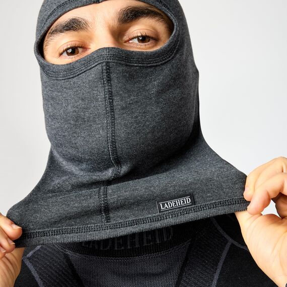 Ladeheid Sturmhaube Winter Skimaske für Herren und Damen Silverplus Thermoaktiv Balaclava Komfort Ideal für Ski Sturmmaske Motorrad Fahrrad LA-127 (Graphite/Melange-2, M/L)